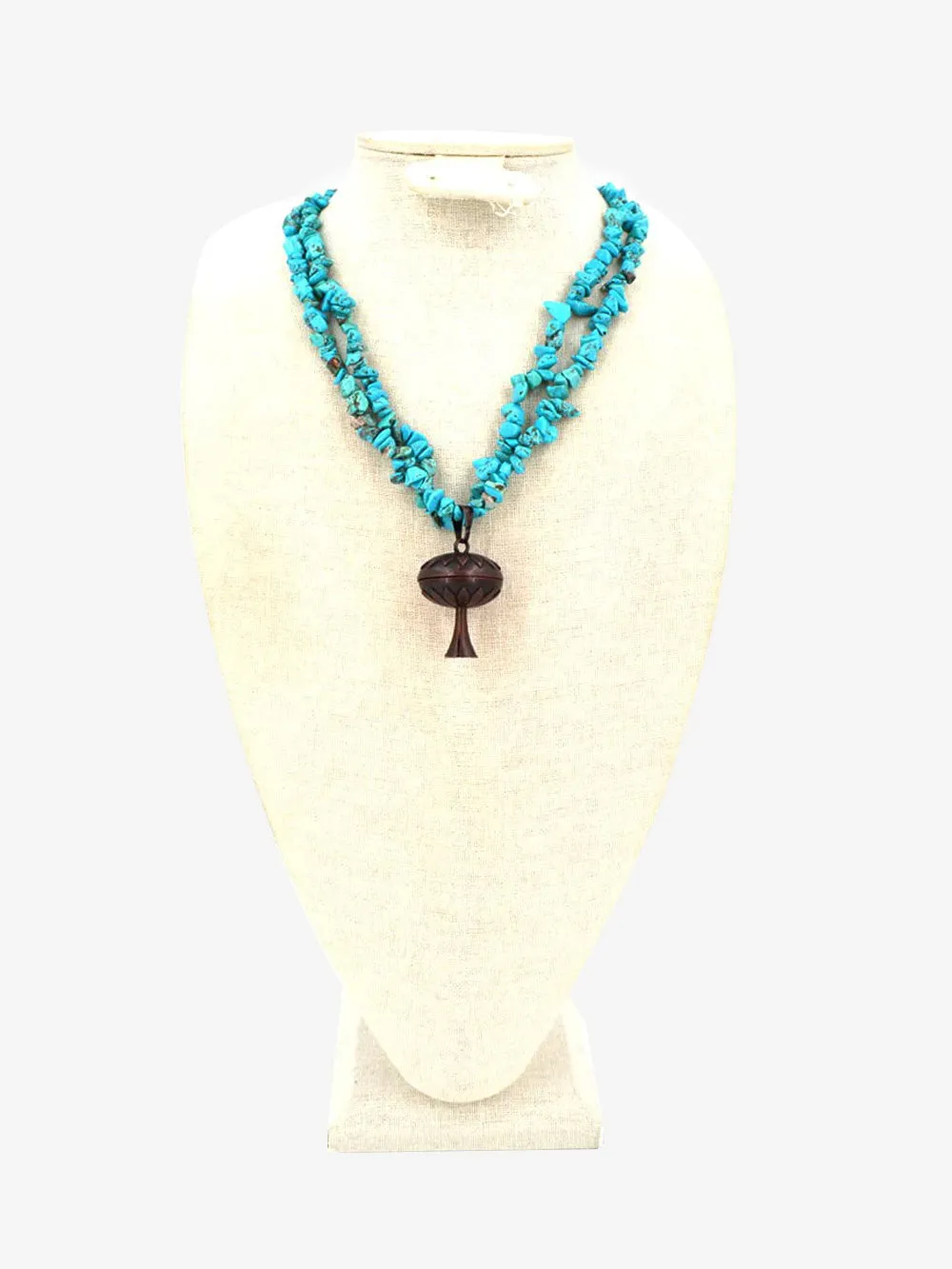 Montana West Copper Flower Concho Turquoise Necklace