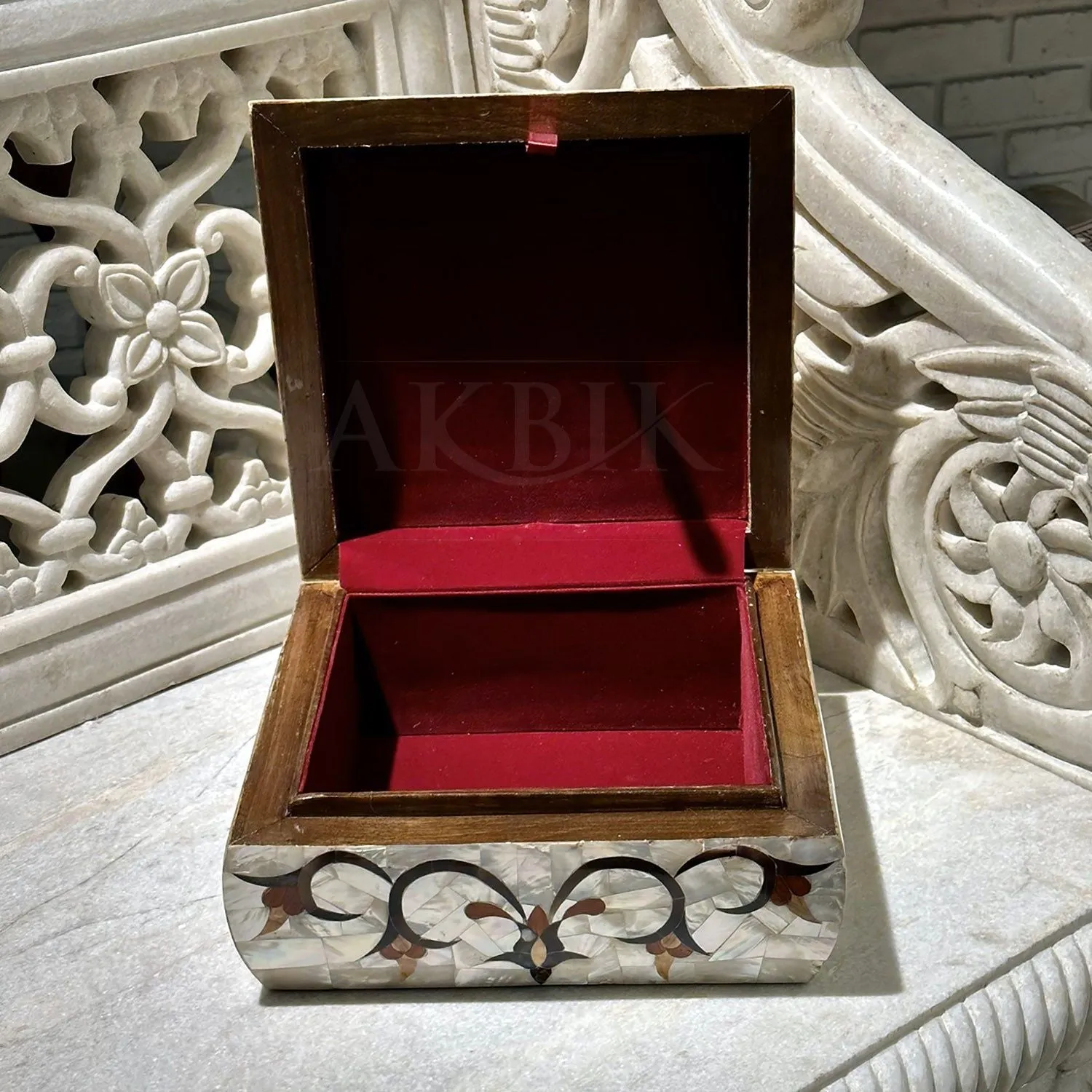 Mother of Pearl & Exotic Wood Candy, Jewelry Tabletop Box