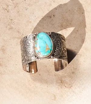 Natural Royston Turquoise Cuff Bracelet