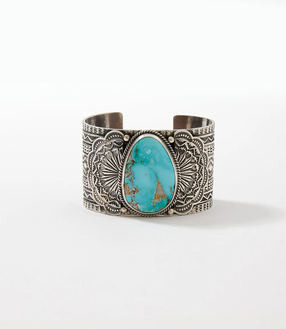 Natural Royston Turquoise Cuff Bracelet