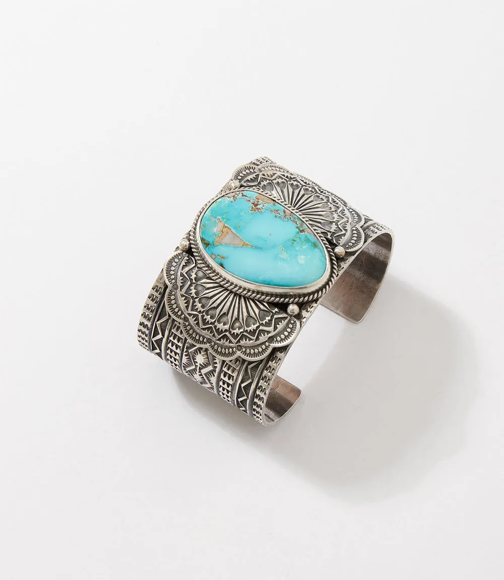 Natural Royston Turquoise Cuff Bracelet