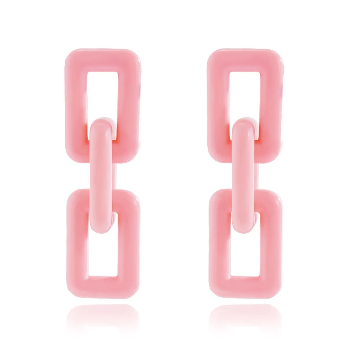 New Exaggerated Geometric Square Acrylic Earrings