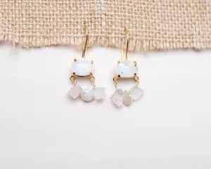 Opal & Rose Quartz Earrings