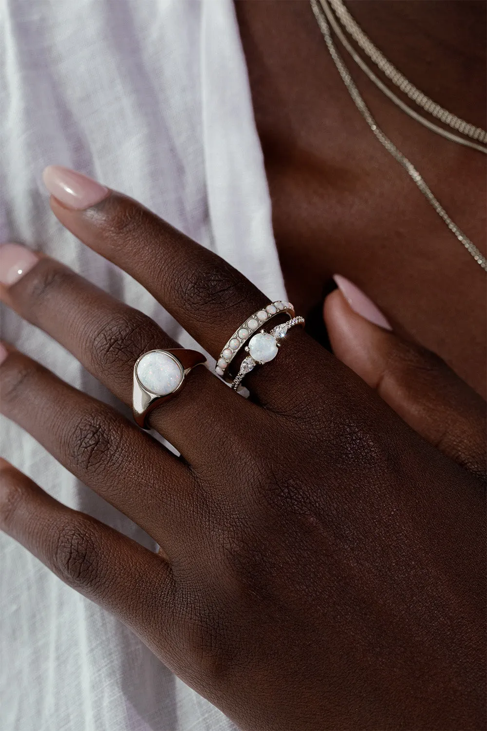 Opal Dream Ring Silver