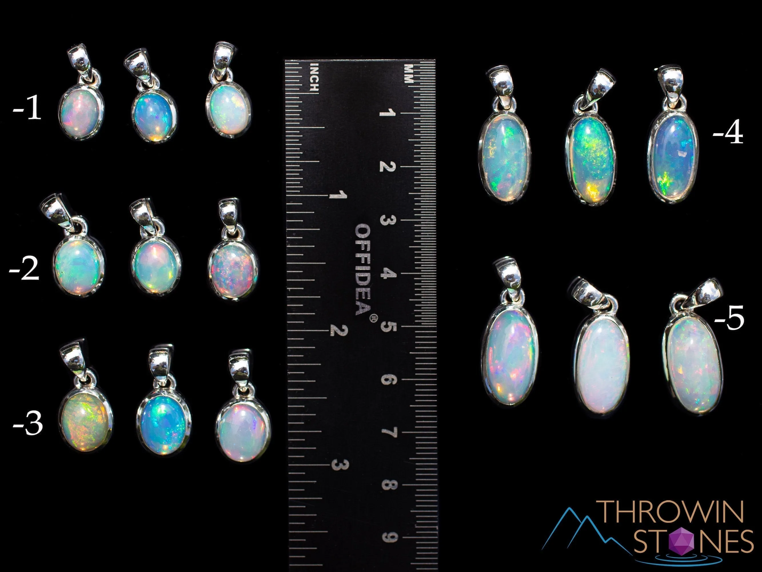 OPAL Pendant - Sterling Silver, Oval, Extra Small - Birthstone Jewelry, Opal Cabochon Necklace, Welo Opal,  E1875