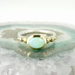 Oval Opal Granulation Ring