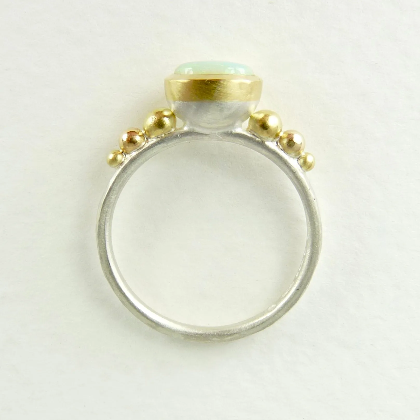 Oval Opal Granulation Ring