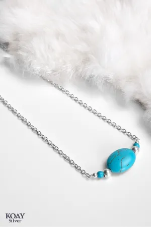 Oval Turquoise Necklace