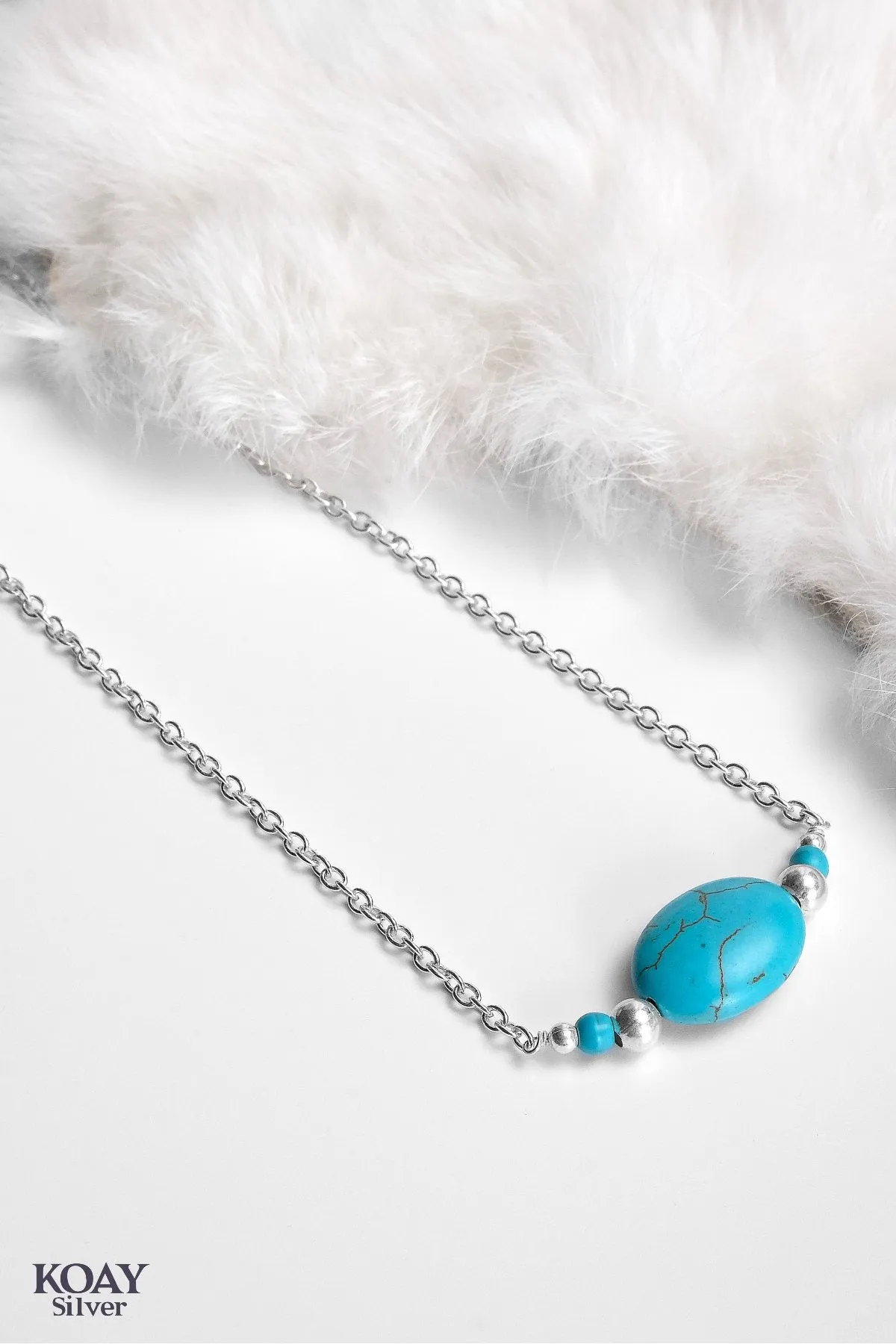 Oval Turquoise Necklace