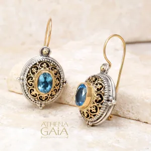 Oval Vaulted Filigree Earrings