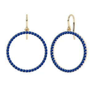 Oversized Lapis Hoops