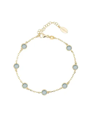 Palermo Bracelet Gold Blue Topaz