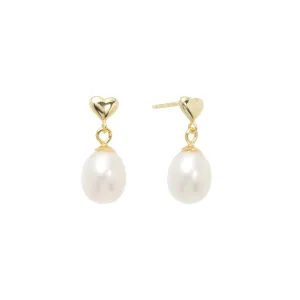 Pearl Heart Earring