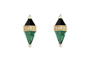 Pietra Studs Black and Green