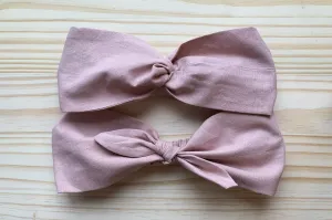 Pink Linen Headband