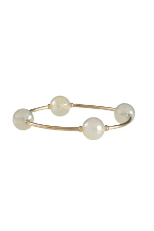 Prehnite in Gold Blessing Bracelet