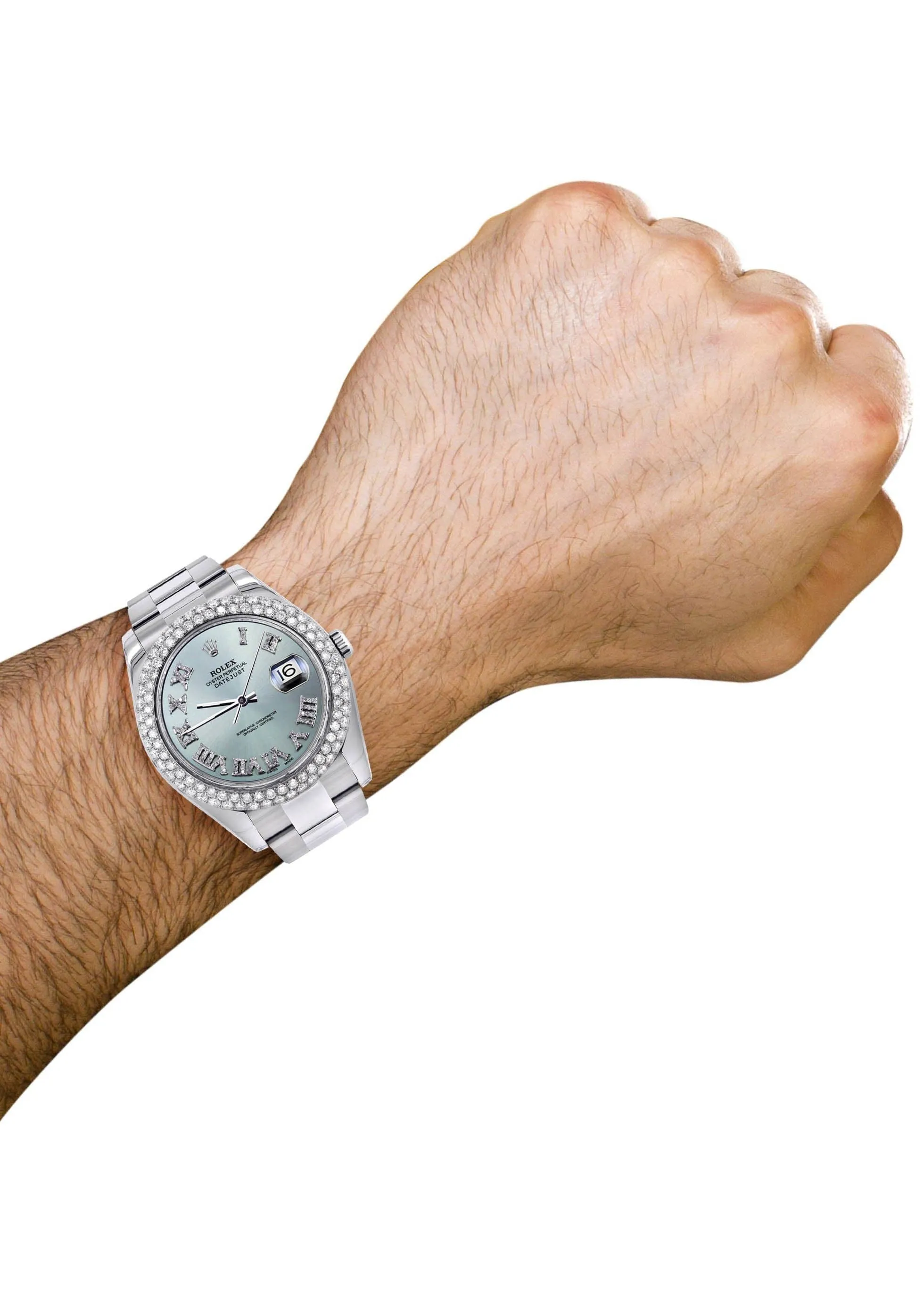 Rolex Datejust II Watch | 41 MM | Turquoise Roman Numeral Dial | Two Row | Oyster Band