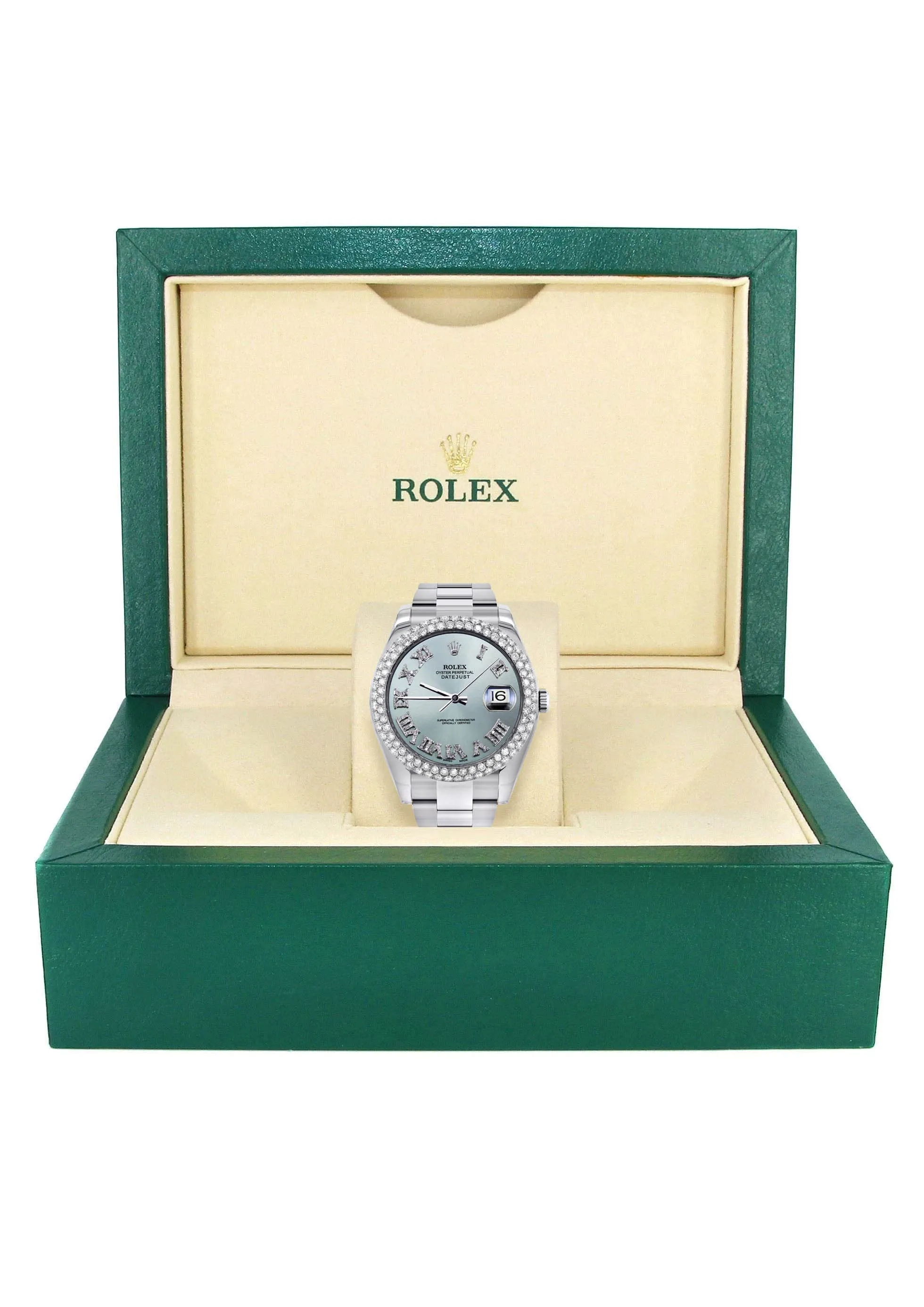 Rolex Datejust II Watch | 41 MM | Turquoise Roman Numeral Dial | Two Row | Oyster Band