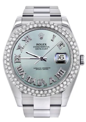 Rolex Datejust II Watch | 41 MM | Turquoise Roman Numeral Dial | Two Row | Oyster Band