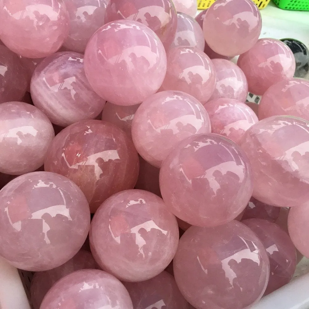 Rose Quartz Sphere, Natural Rose Quartz Stone, Rose Quartz Gemstone Crystal Ball, Polished Rose Quartz, Small Rose Quartz Sphere, Healing