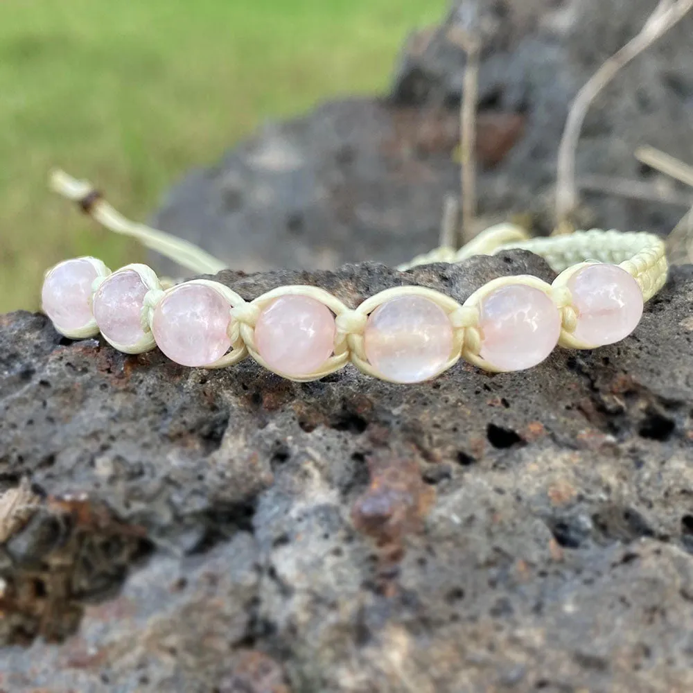 Rose Quartz Threaded Bracelet