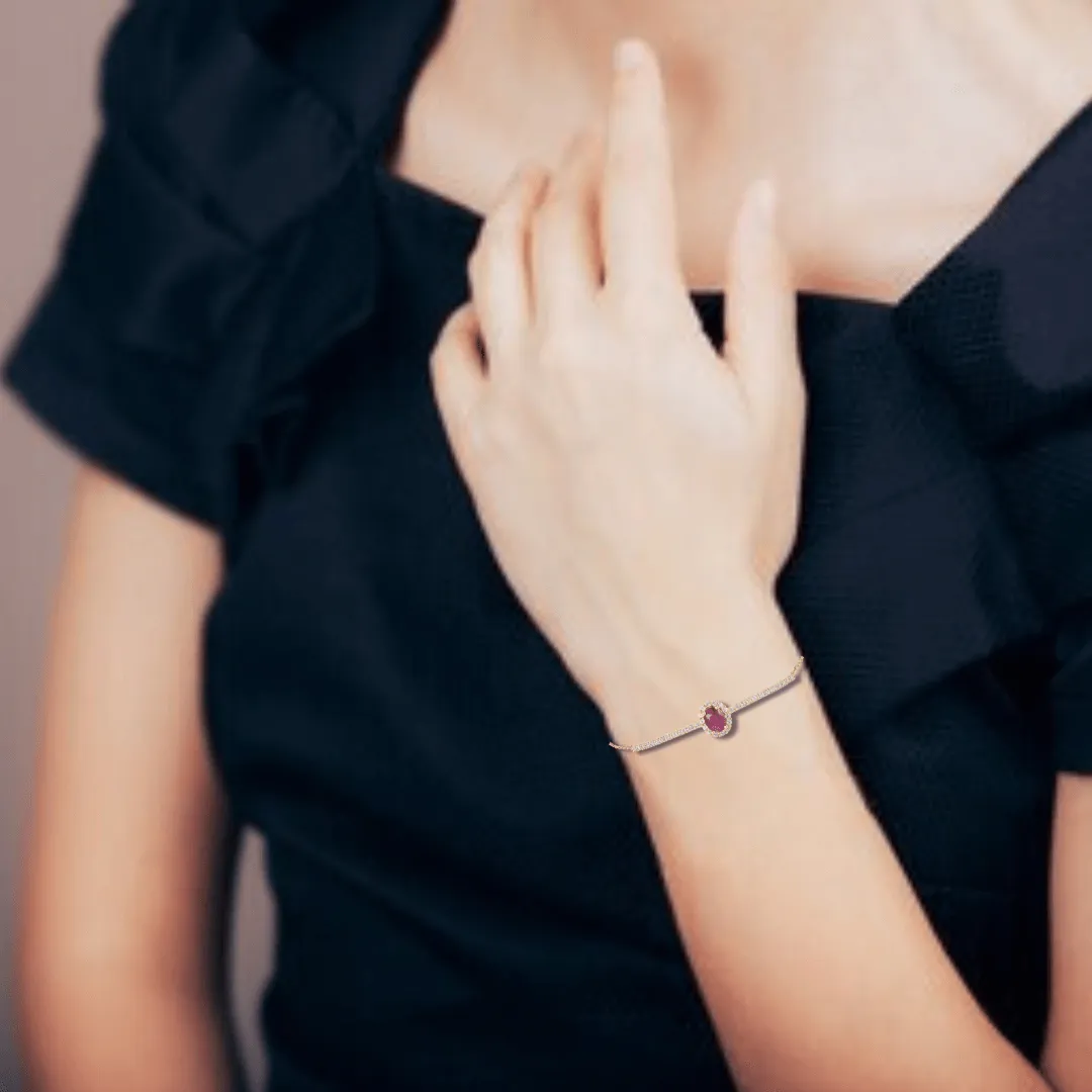 Ruby Solitiare Bracelet