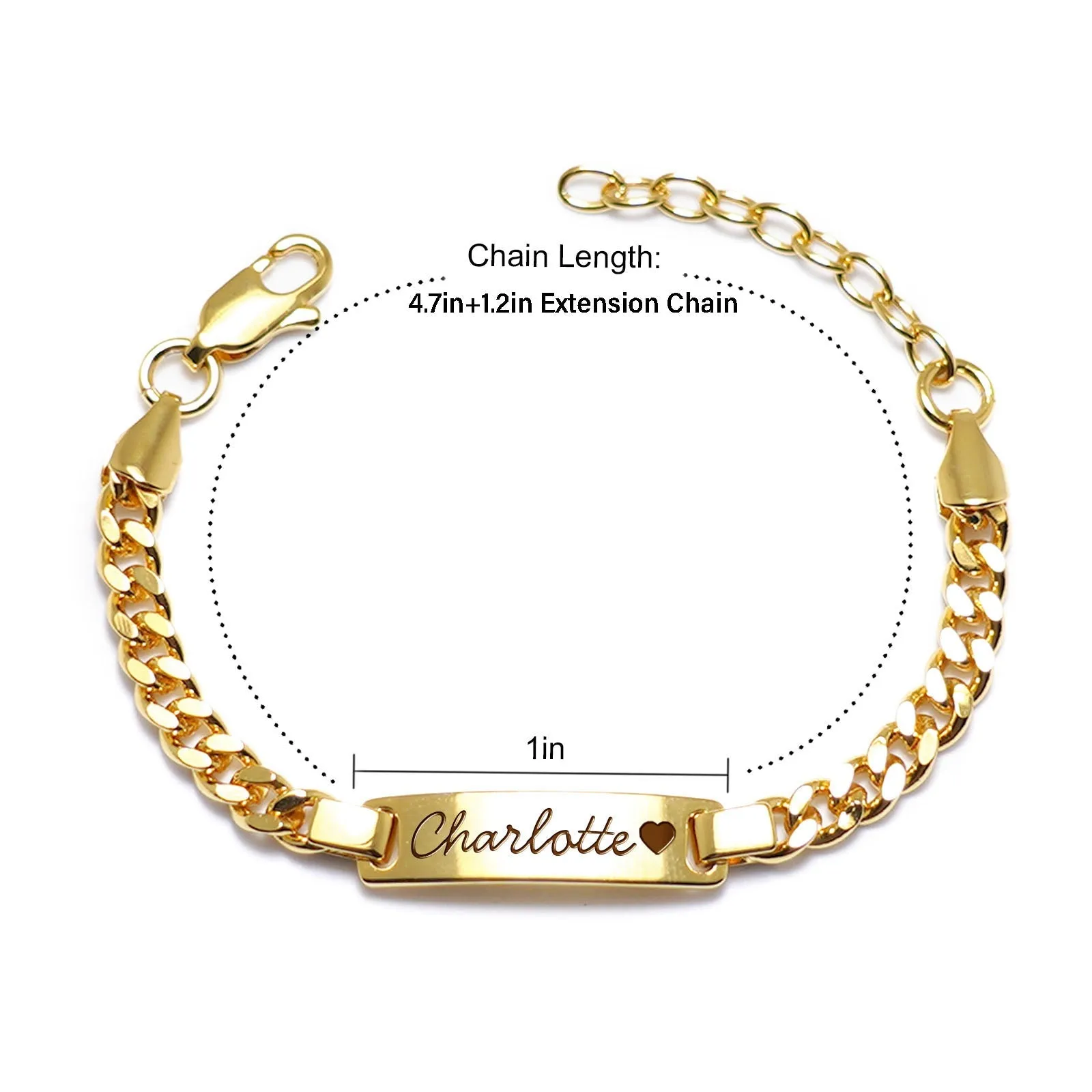 S925 Personalized Baby Name and Birthstone Bracelet Set