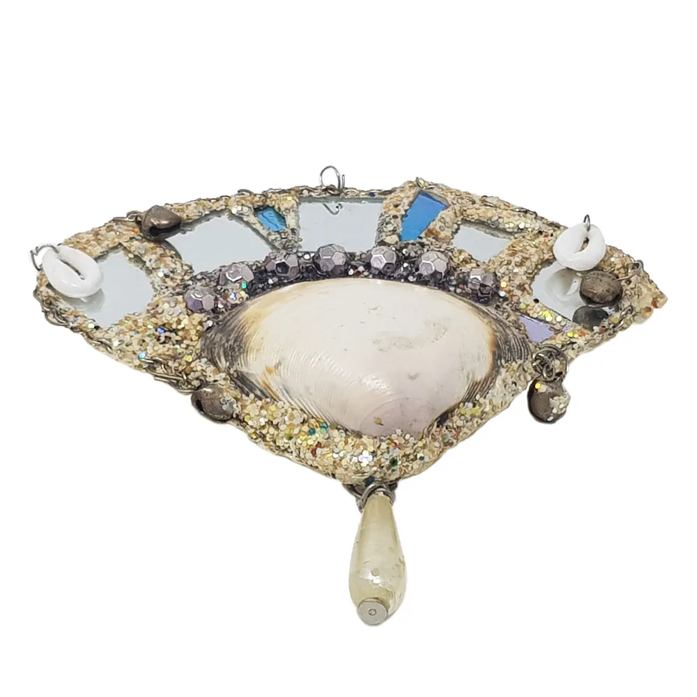 SHELL AND MIRROR FAN BROOCH - SEA DELIGHT, 2011