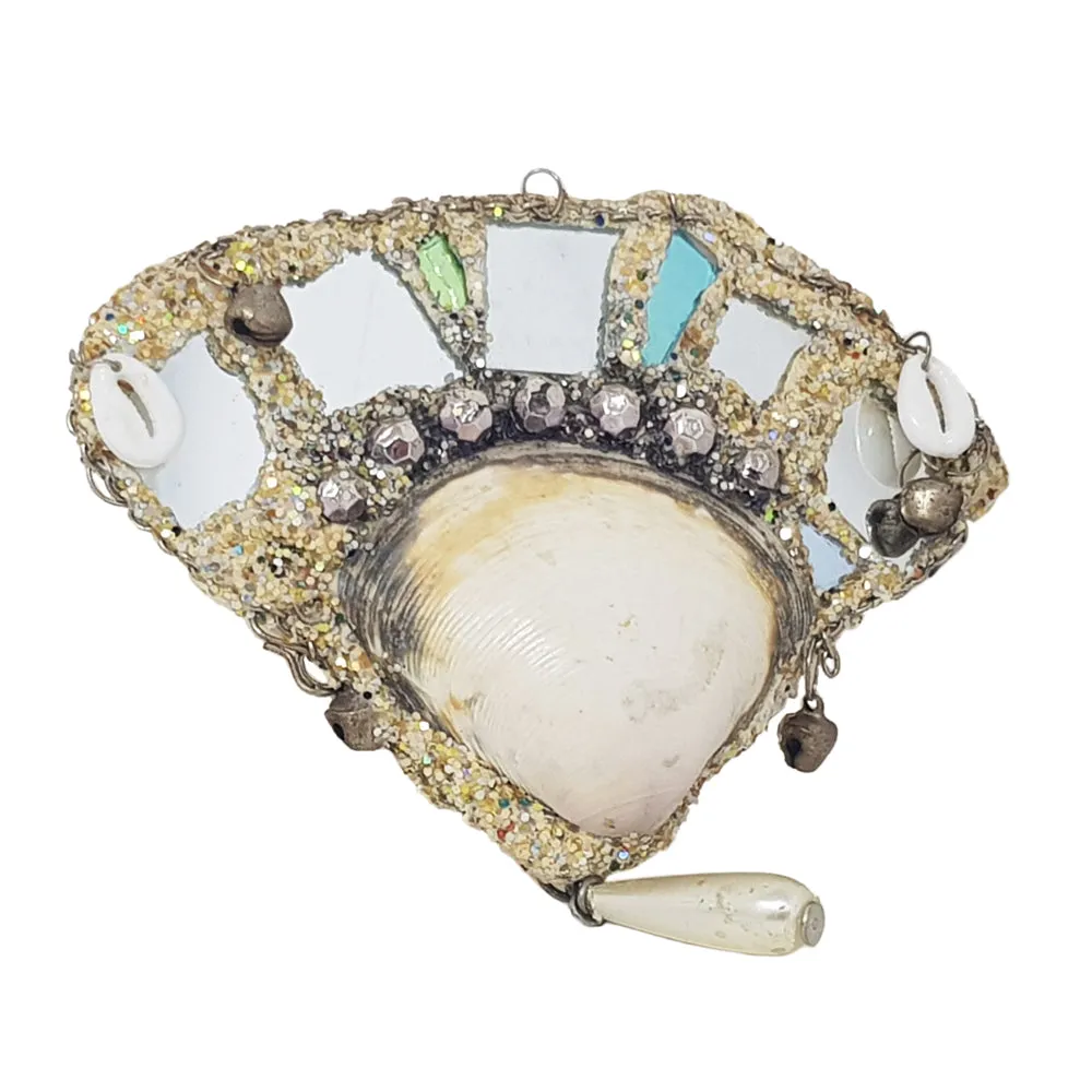SHELL AND MIRROR FAN BROOCH - SEA DELIGHT, 2011