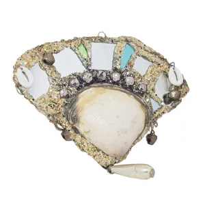 SHELL AND MIRROR FAN BROOCH - SEA DELIGHT, 2011