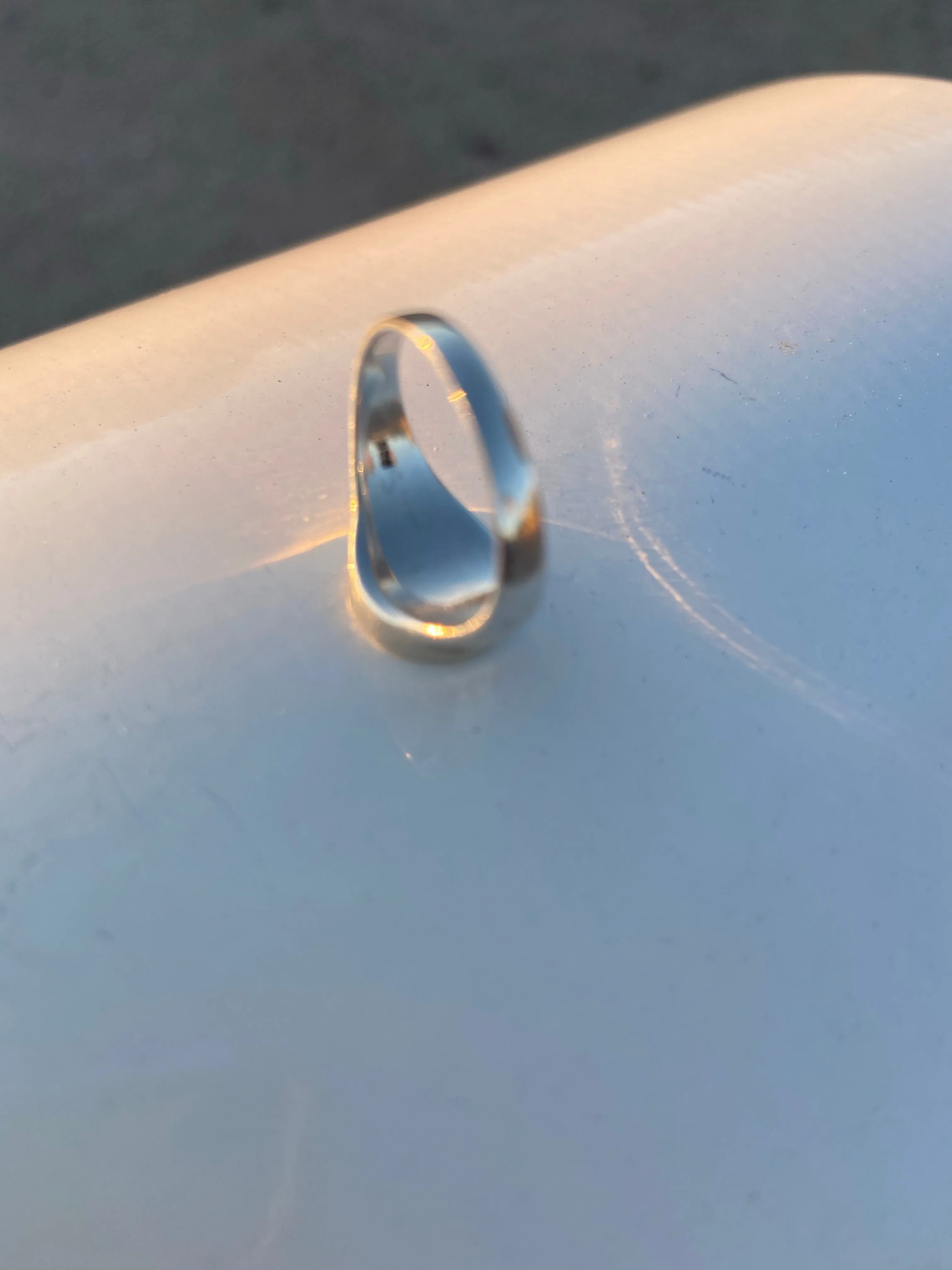 Silver & Onyx Peace Sign Ring