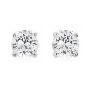 Silver White Topaz 5/8Ctw Earring