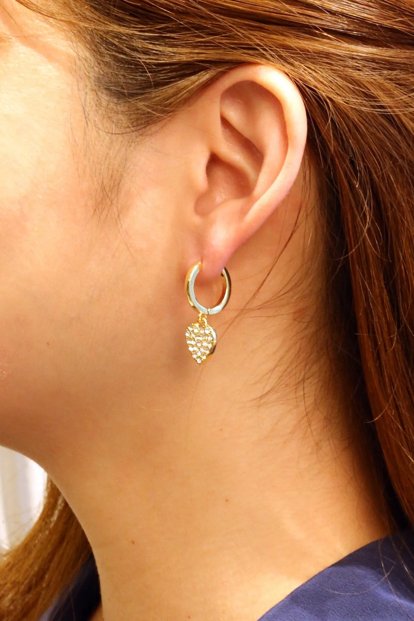 SJE310666 14K Radiant Heart Swing Earrings