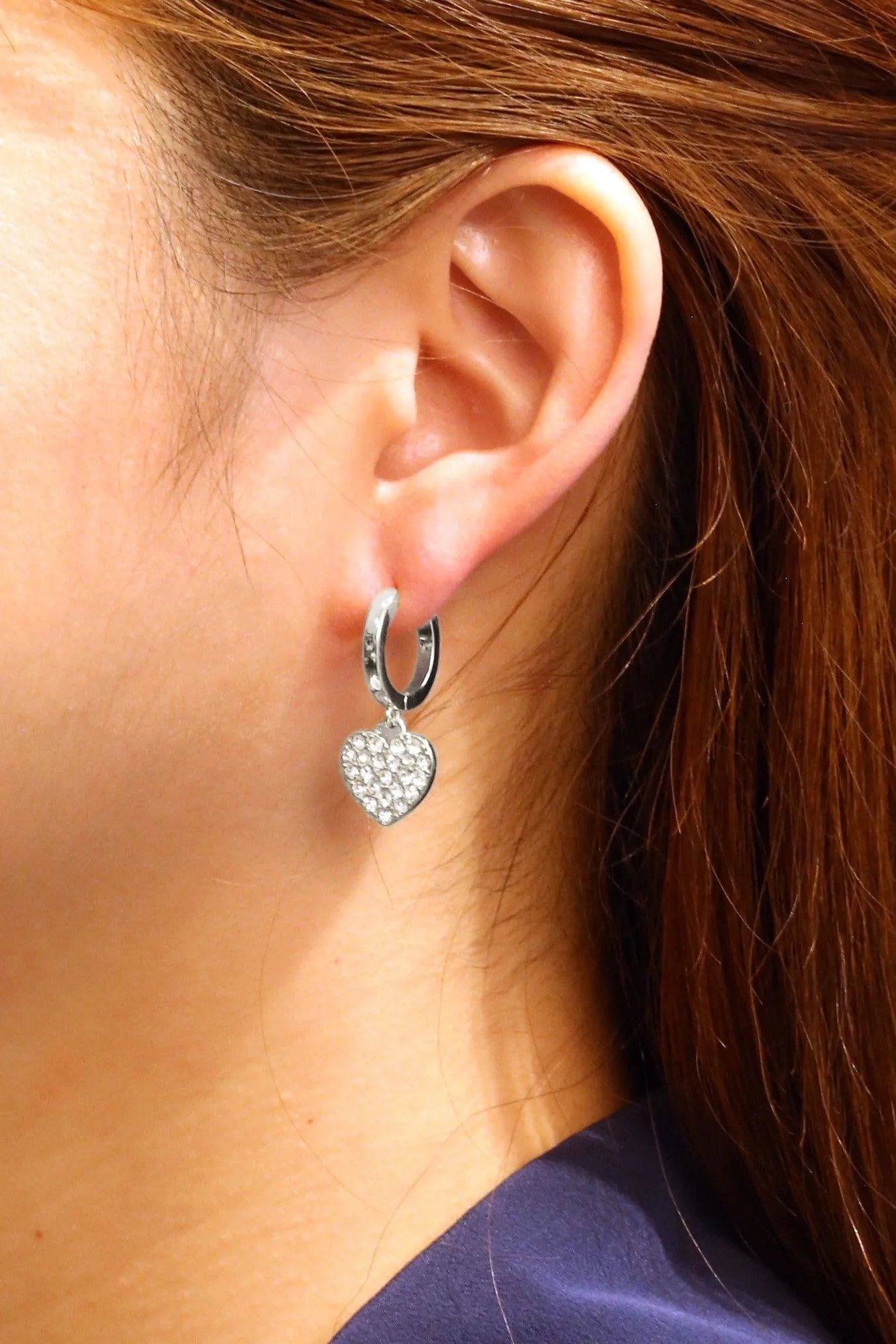 SJE310666 14K Radiant Heart Swing Earrings