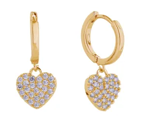 SJE310666 14K Radiant Heart Swing Earrings