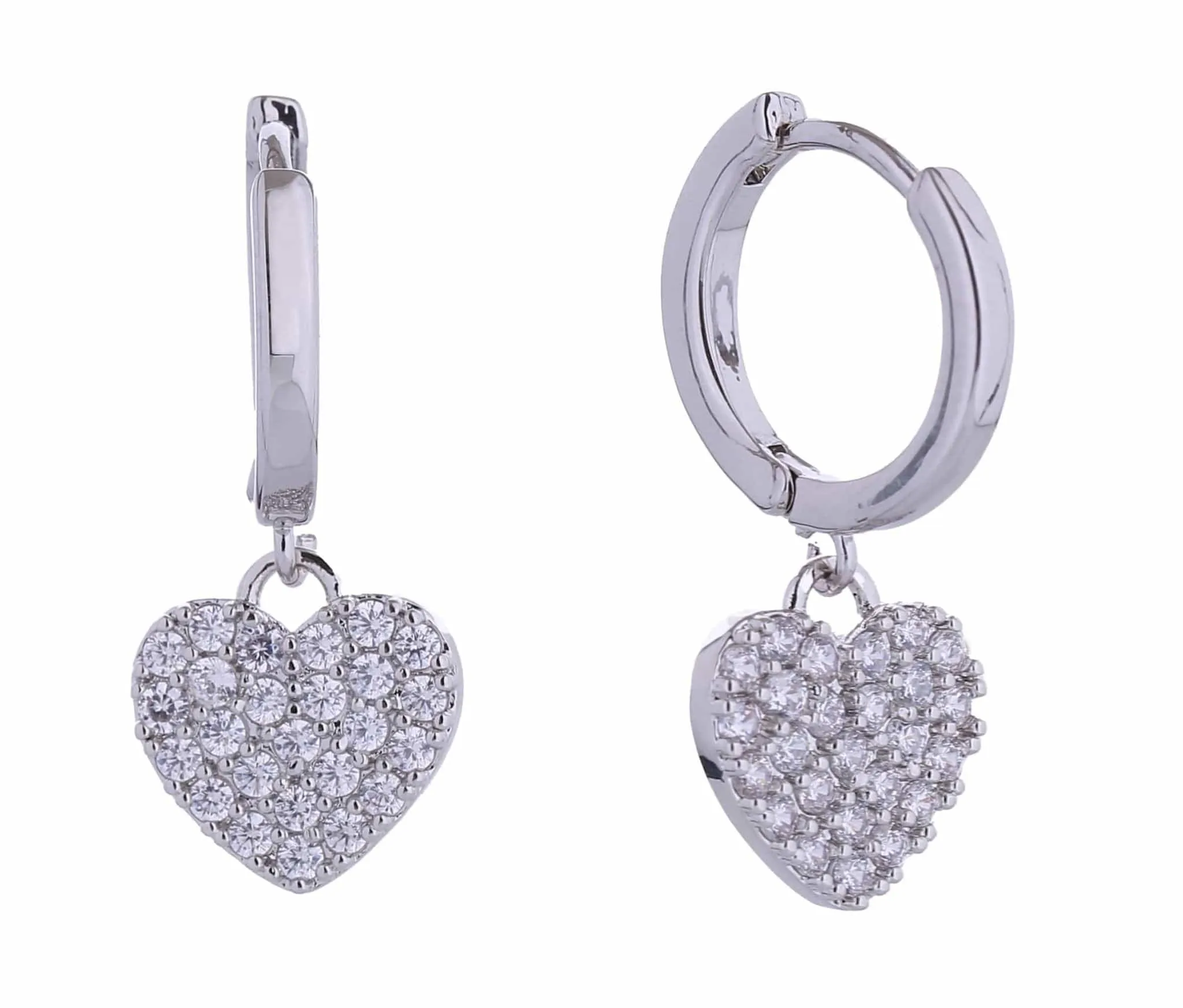 SJE310666 14K Radiant Heart Swing Earrings