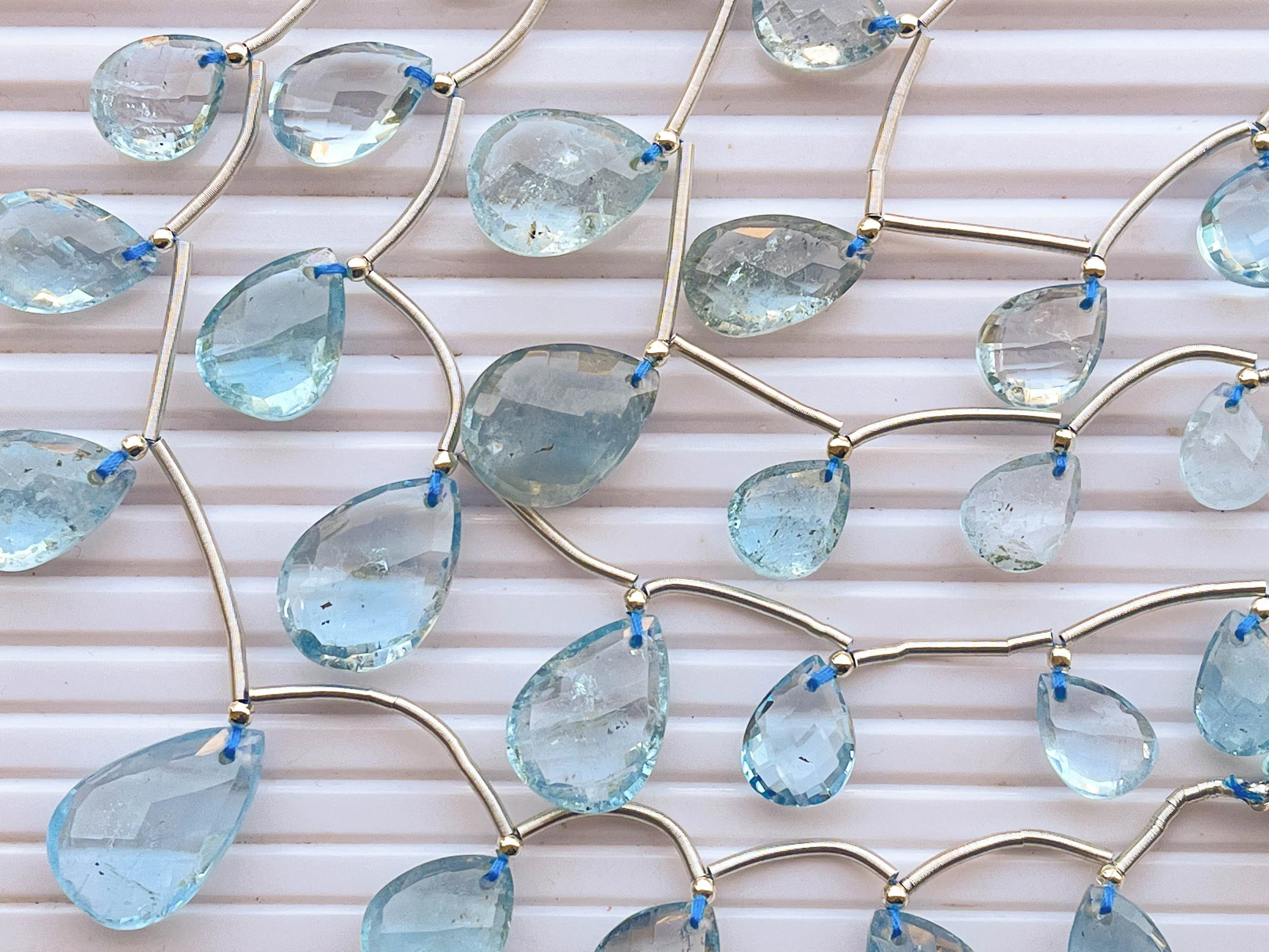 Sky Blue Topaz Pear Shape Briolette Beads