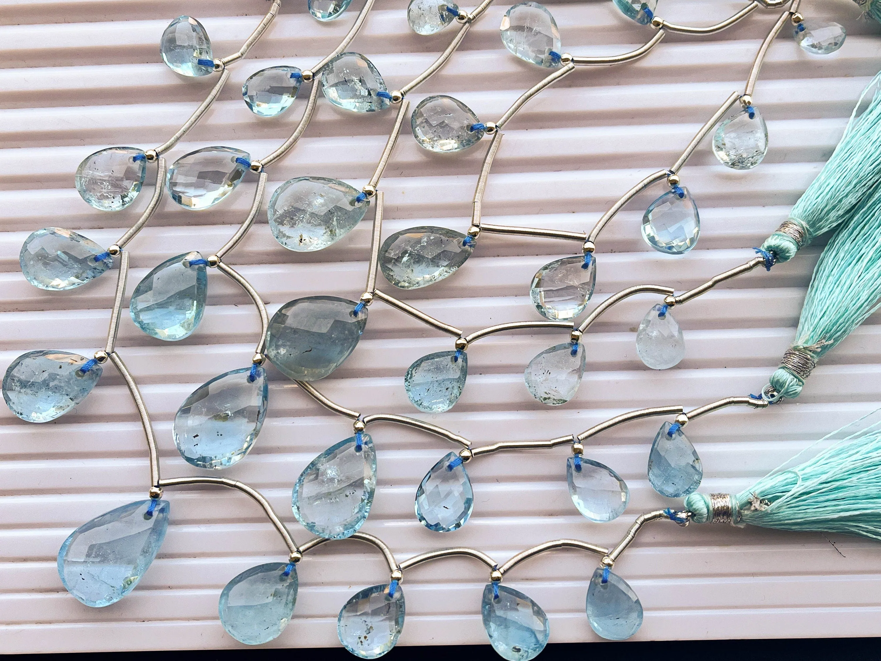 Sky Blue Topaz Pear Shape Briolette Beads