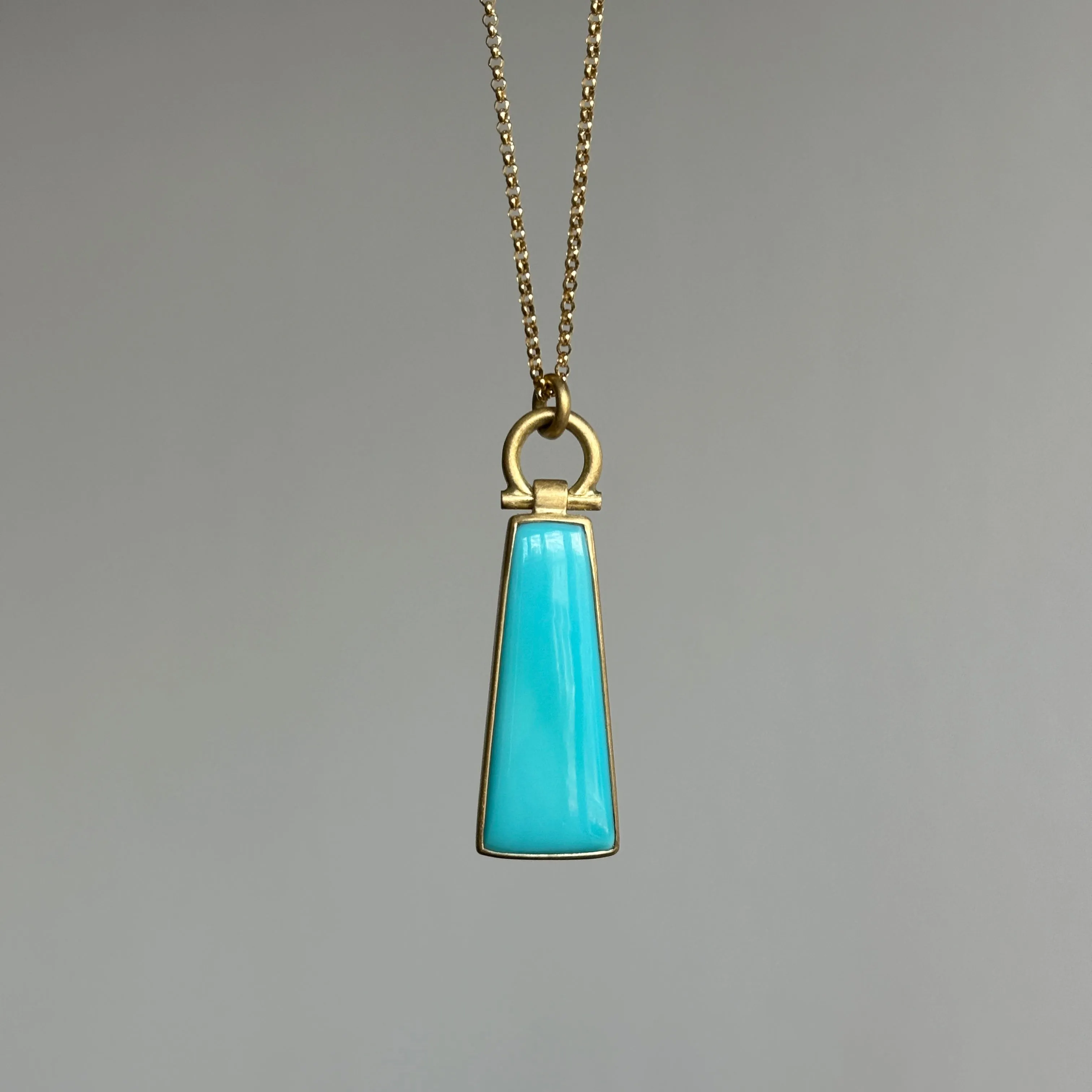 Sleeping Beauty Turquoise Trapezoid Necklace