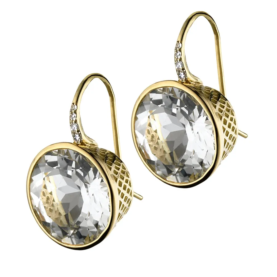 Small Round Crownwork Earrings