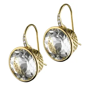 Small Round Crownwork Earrings