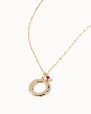 Solid Gold Ruby July Birthstone Necklace