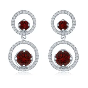 Sterling Silver Garnet Earrings