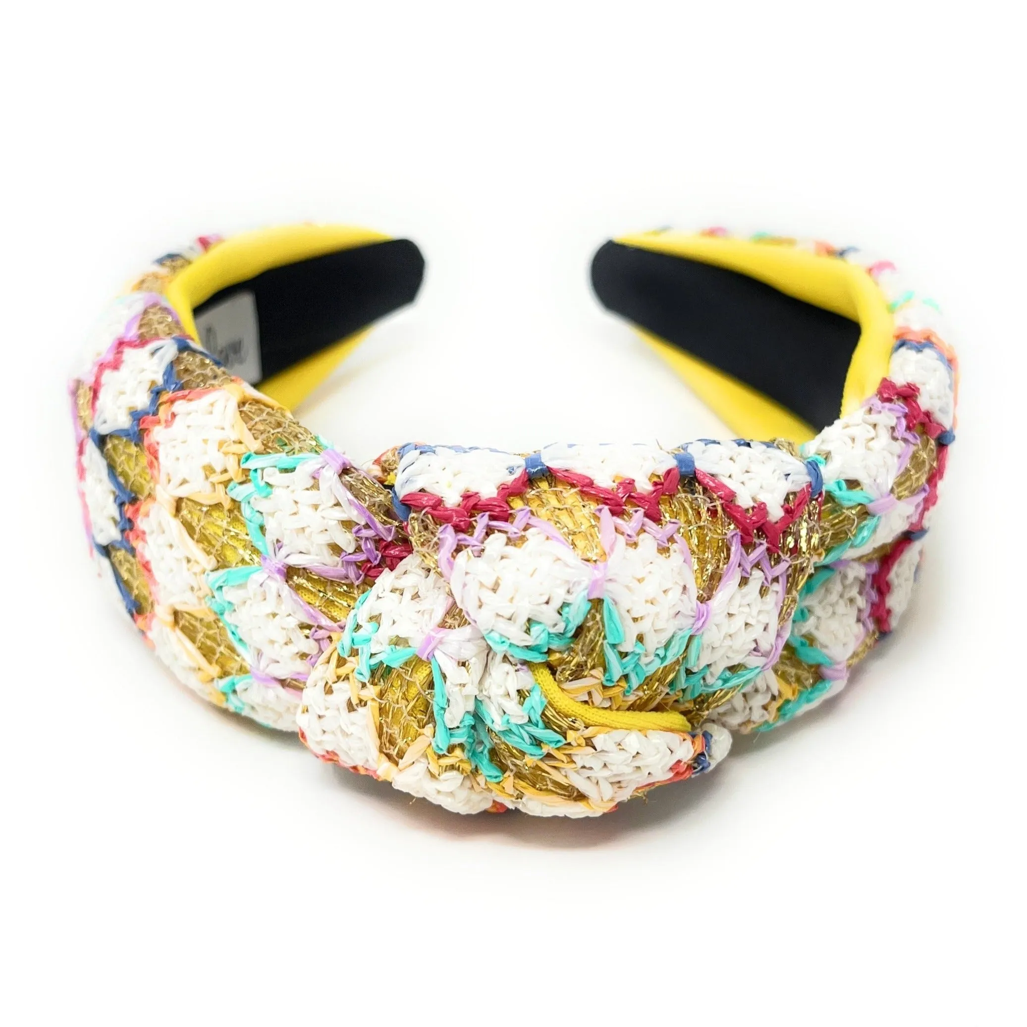 Sunny Raffia Woven Top Knot Headband
