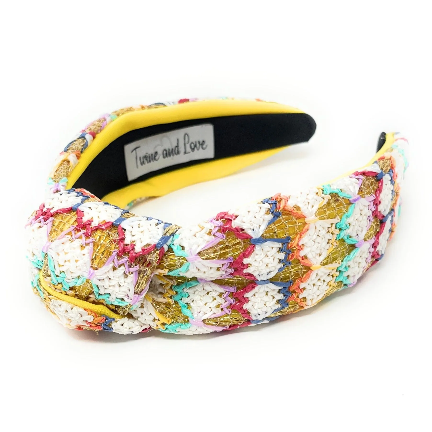 Sunny Raffia Woven Top Knot Headband