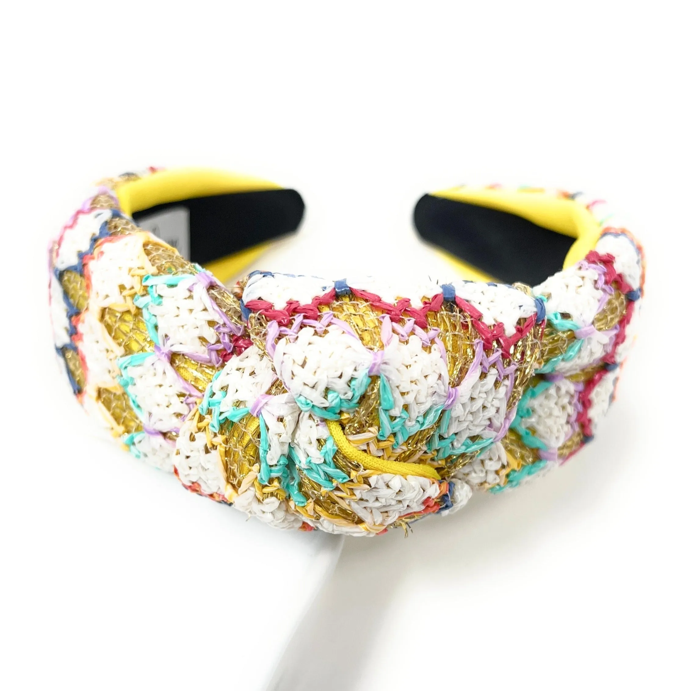 Sunny Raffia Woven Top Knot Headband