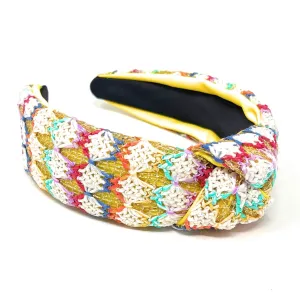 Sunny Raffia Woven Top Knot Headband