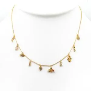 TAI HAMSA GOLD CHARM  NECKLACE