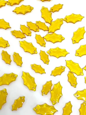 Topaz Leaf Beads, Fall Beads for Jewelry Making, Leaves, Accent Beads for Garland, for Jewelry Making, for Bracelet