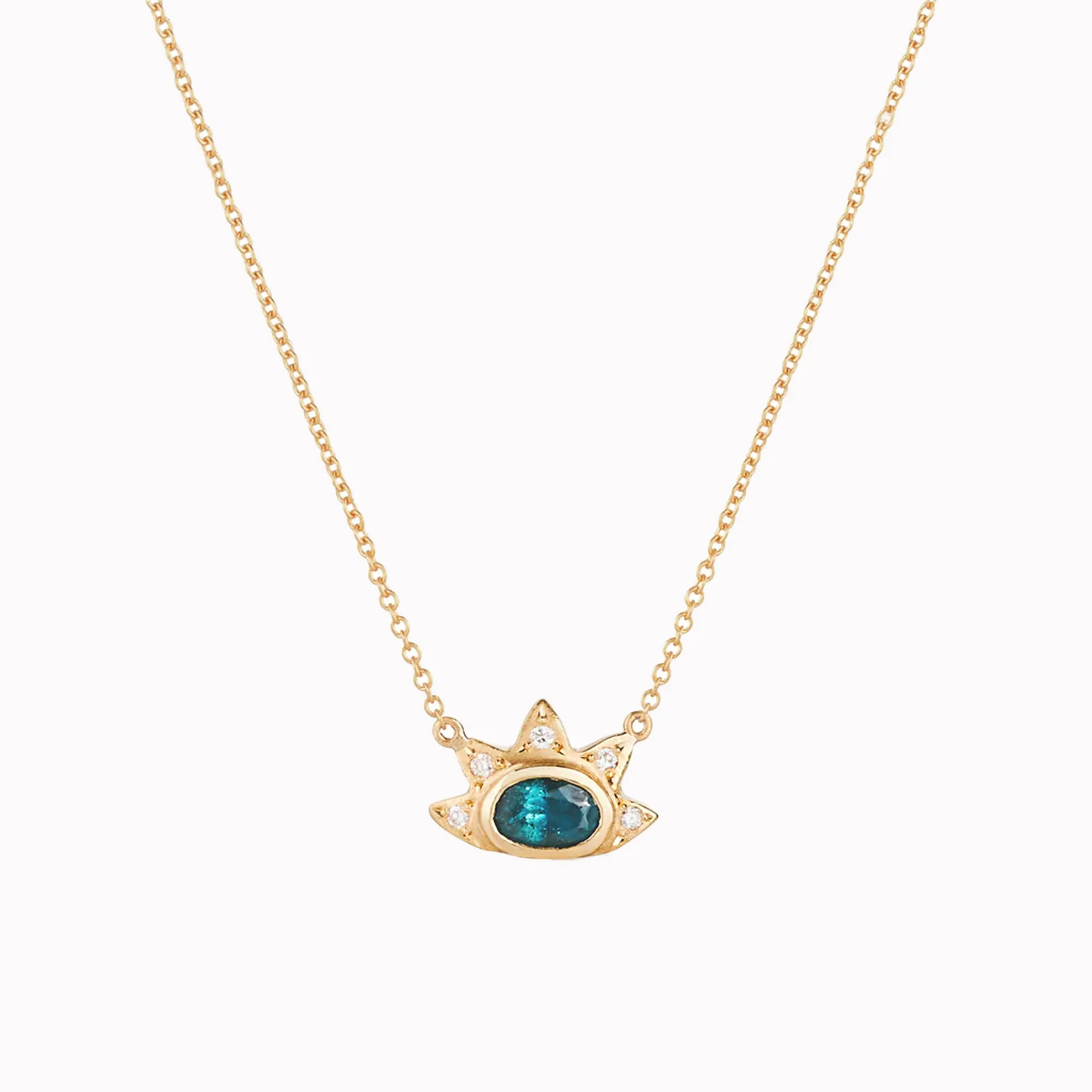 Tourmaline Sun Beam Necklace